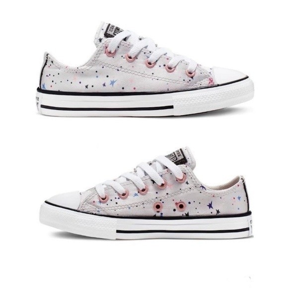 Converse Girl's CTAS OX Mouse/Multicolor Sneakers 665360F Size 4